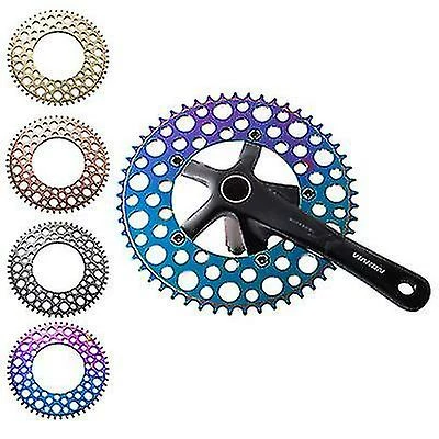 Unbranded Vélo Pliant 56t Chainring Road Bike Negative Gear Single Chainring, Rainbow (1pcs) - Image 4