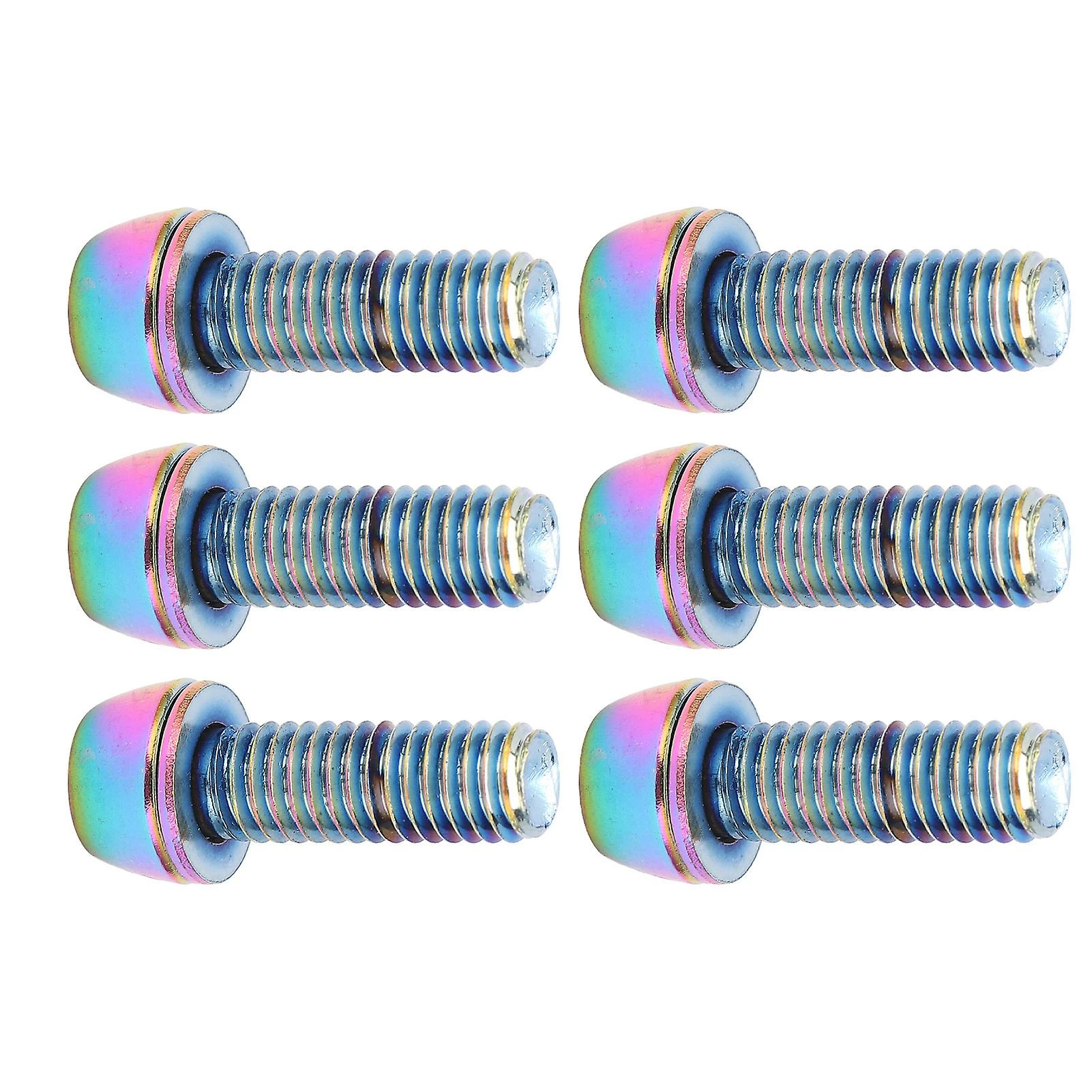 Unbranded Krsct 6pcs Bike Stem Vis Avec Rondelles Boulons En Acier Inoxydable Vis Pour Guidon De Direction De VTT - Image 3