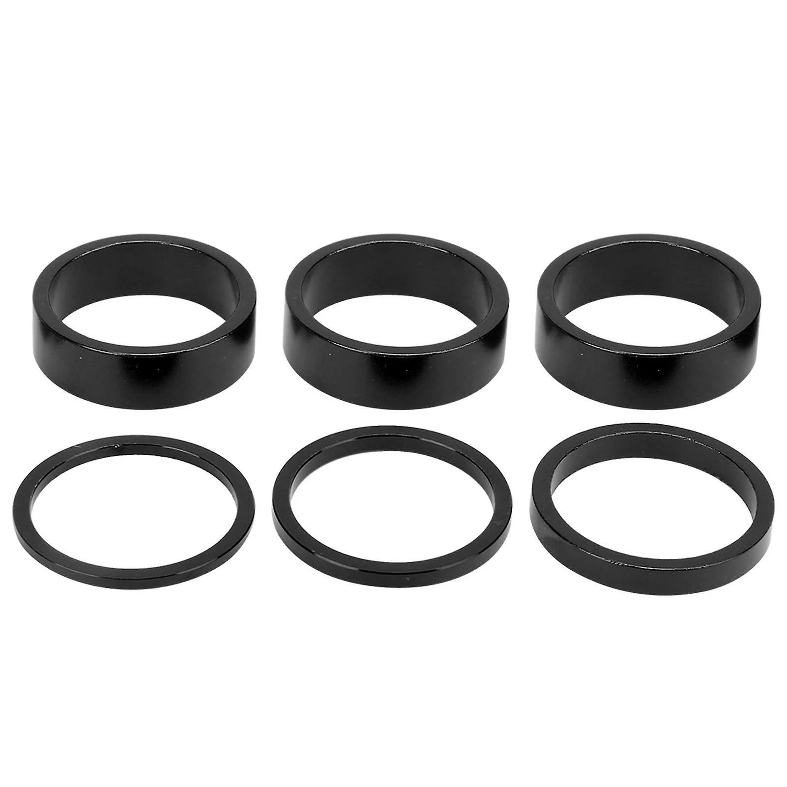 Unbranded 6pcs Bicycle Headset Spacer Aluminium Alloy Bike Guidon Stem Spacers Pour VTT