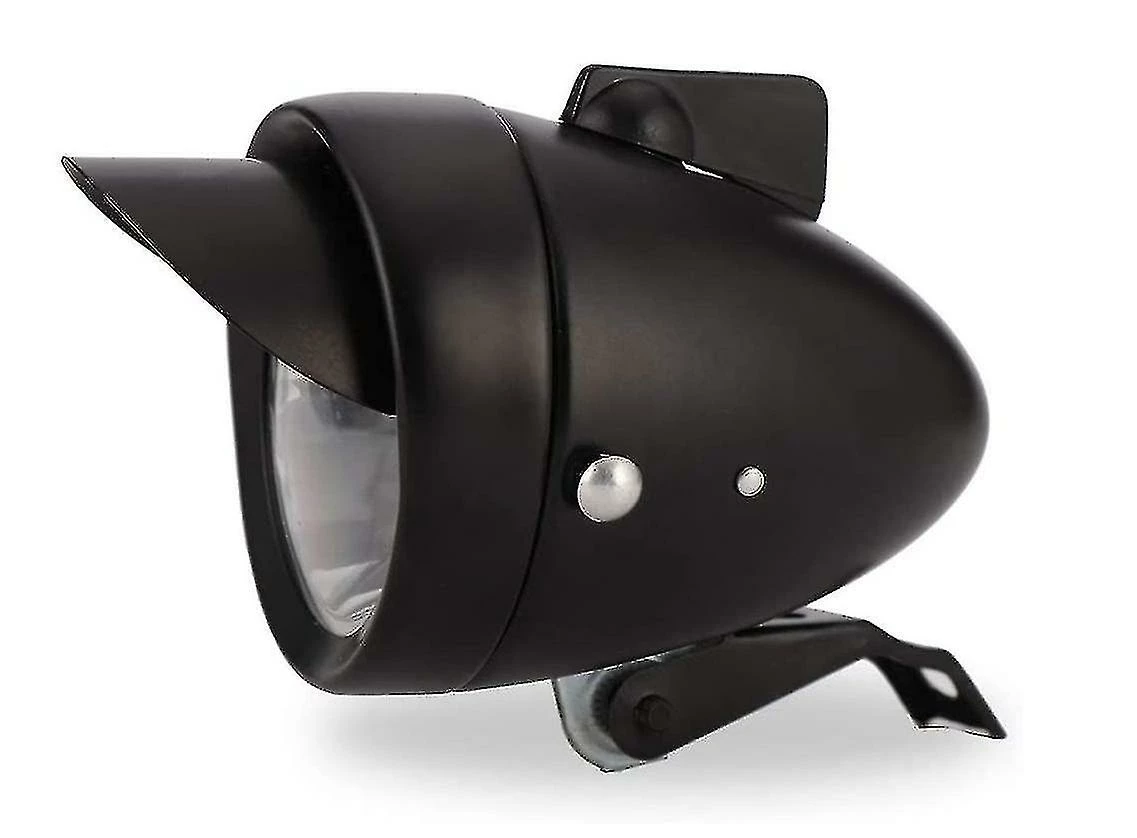 Nw 1776 Rétro Super Bright Led Bicycle Front Head Light Chrome Visor Bullet Headlamp Headlight Waterproof Bike Lamp Bicycle Accessories (noir) - Image 3