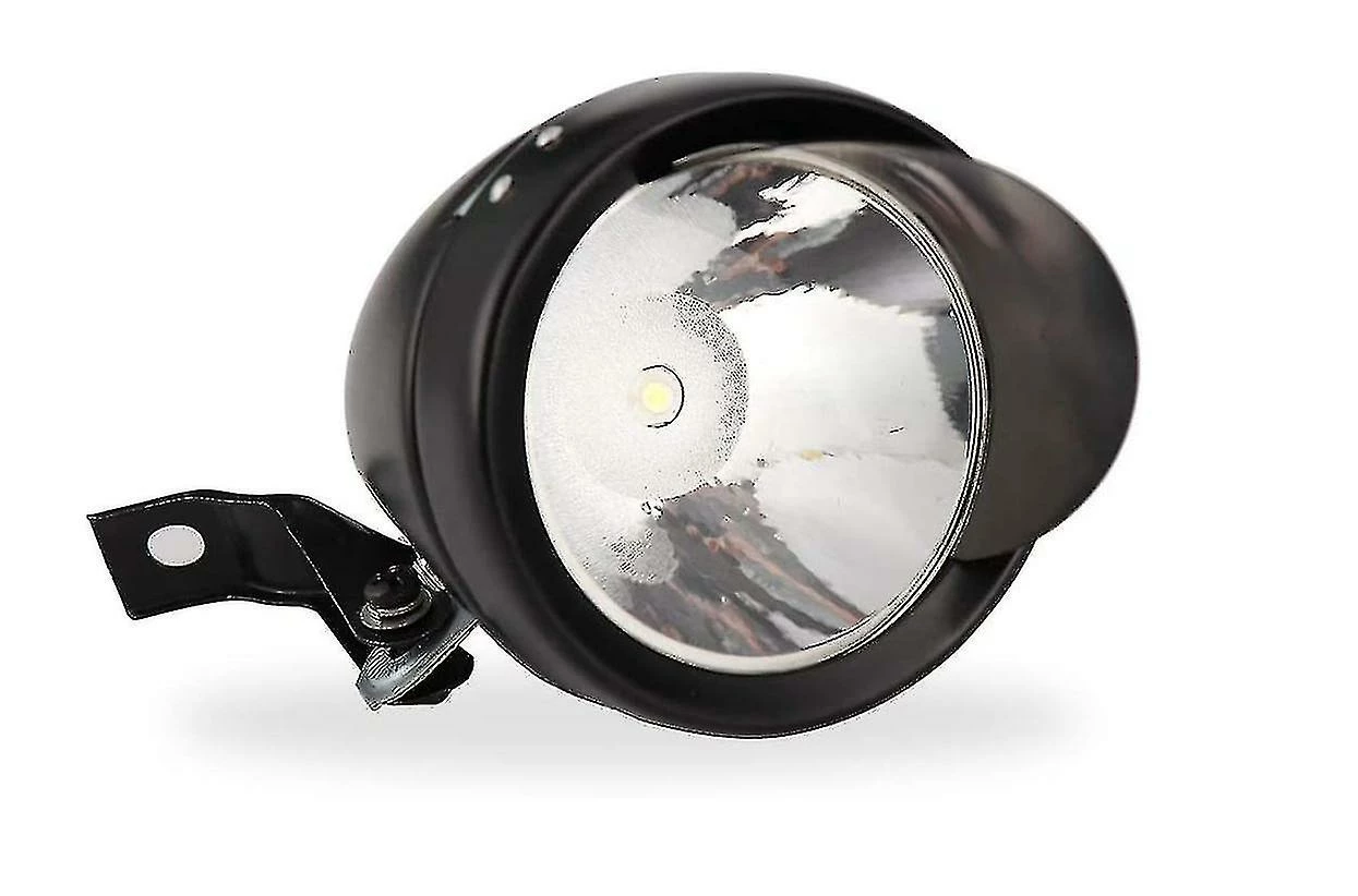 Nw 1776 Rétro Super Bright Led Bicycle Front Head Light Chrome Visor Bullet Headlamp Headlight Waterproof Bike Lamp Bicycle Accessories (noir) - Image 4