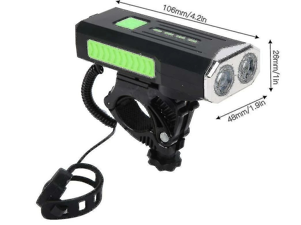 Unbranded Bike Horn, Bike Ycle Flash Horn Warning Usb Recharable For Cycling () - Image 2