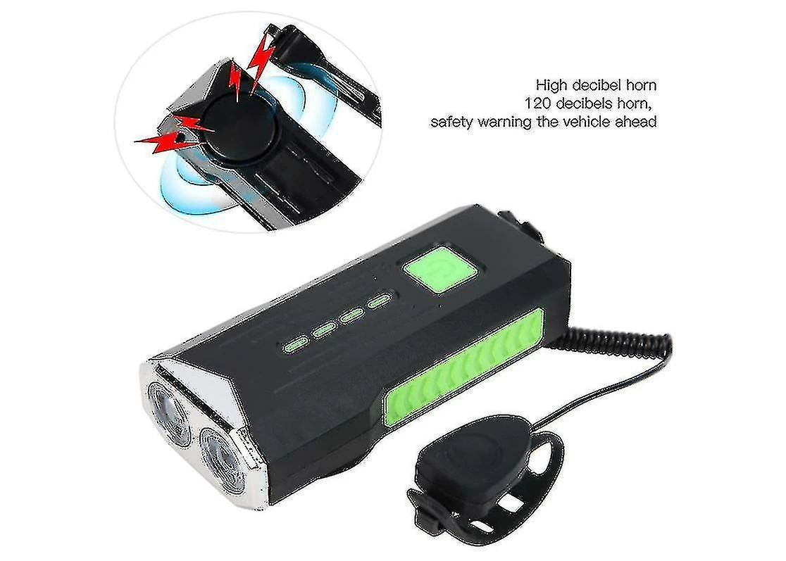Unbranded Bike Horn, Bike Ycle Flash Horn Warning Usb Recharable For Cycling () - Image 3