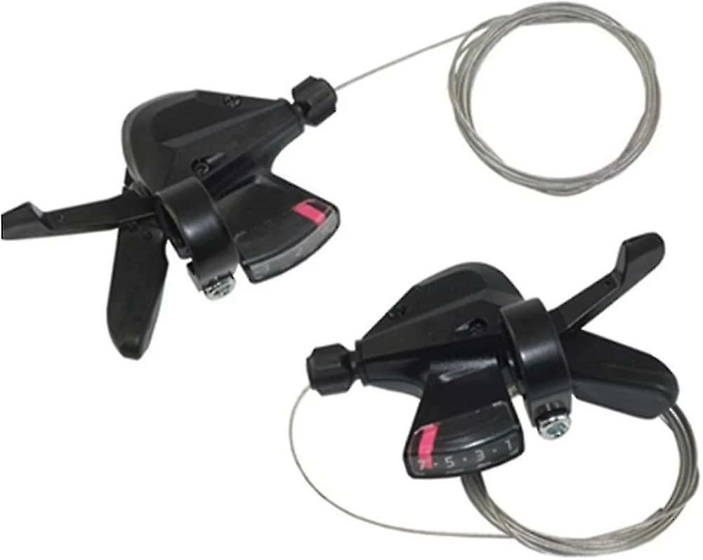 Unbranded Bike Shifter Bike Shifter Set Thumb Quick Shifter 8/24 Speed Lever Set Avec Câble De Changement De Vitesse Interne, Bike Shifter (noir) (2pcs)