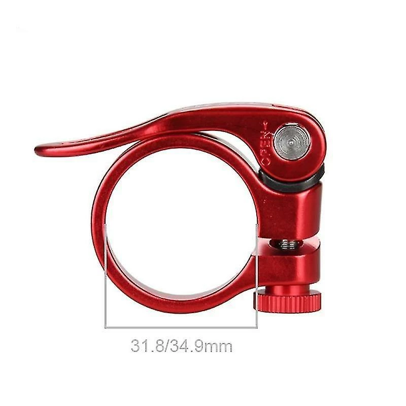 Unbranded Red L Aluminum Ultralight Quick Release Road Bike Seatpost Clamp - Image 4