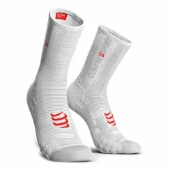 Chaussettes Compressport ProRacing Socks Bike V3 Blanc