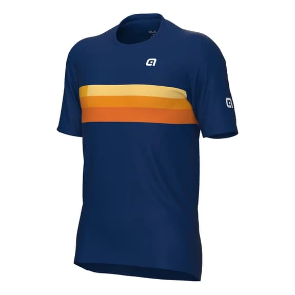 ALE Maillot Alé Off-Road E-Bike Regulator Manche Courte Bleu Orange