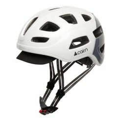 Casque Cairn Bike Quartz LED USB Blanc Gris
