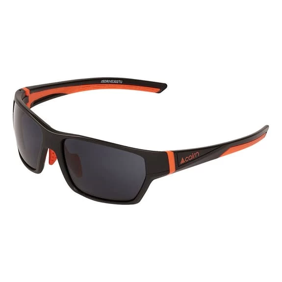 Lunettes Cairn Bike Drive Noir Orange Avec Verres Noir Enfant