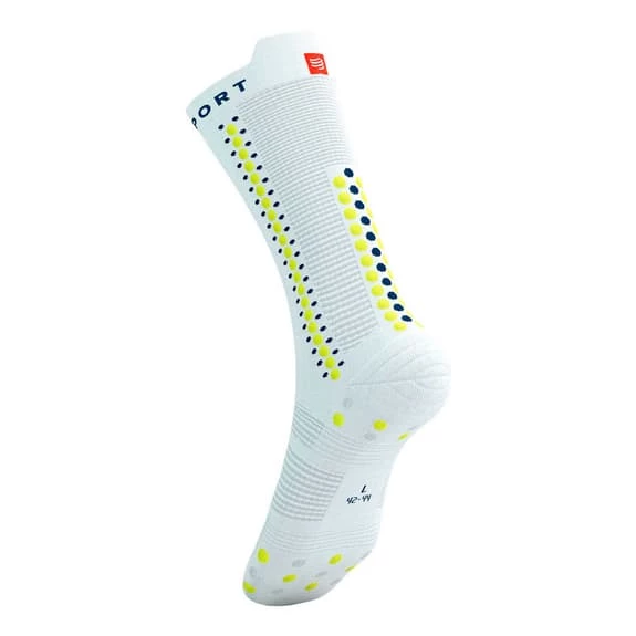 Chaussettes Compressport Pro Racing V4.0 Bike Blanc Vert - Image 2