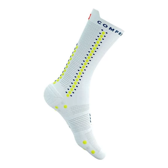 Chaussettes Compressport Pro Racing V4.0 Bike Blanc Vert - Image 3