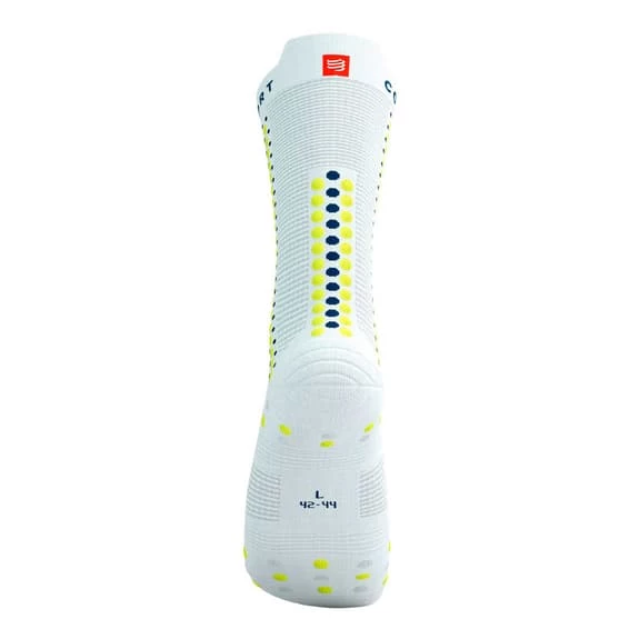 Chaussettes Compressport Pro Racing V4.0 Bike Blanc Vert - Image 4