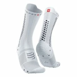Chaussettes Compressport Pro Racing V4.0 Bike Blanc Gris