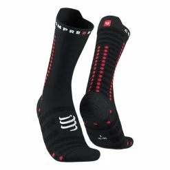 Chaussettes Compressport Pro Racing V4.0 Ultralight Bike Noir Rouge