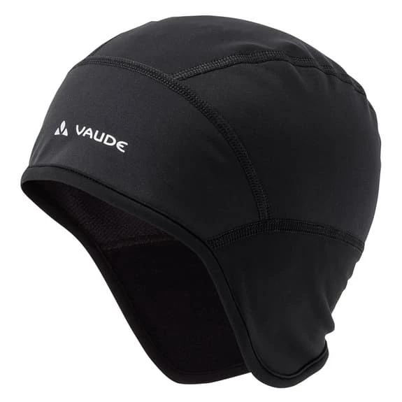 Bonnet Vaude Bike Windproof III Noir Logo Blanc