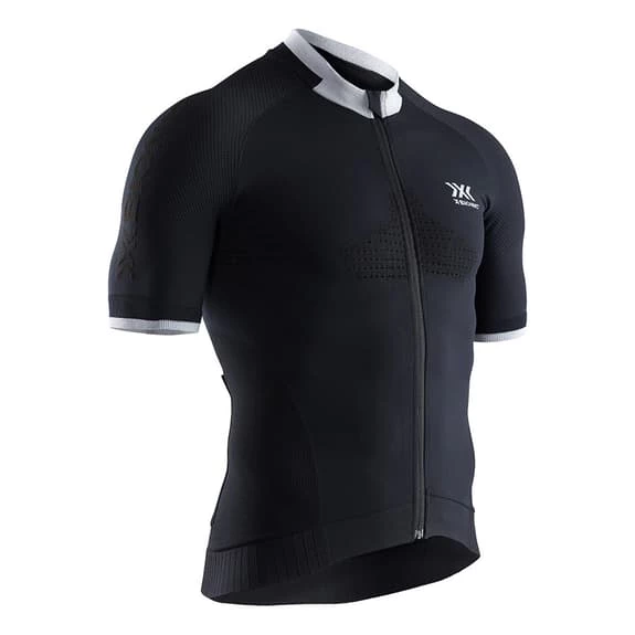 Maillot X-Bionic Regulator Bike Race Zip Manche Courte Noir Blanc