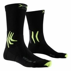Chaussettes X-Bionic Winter Bike 4.0 Noir Jaune Fluo
